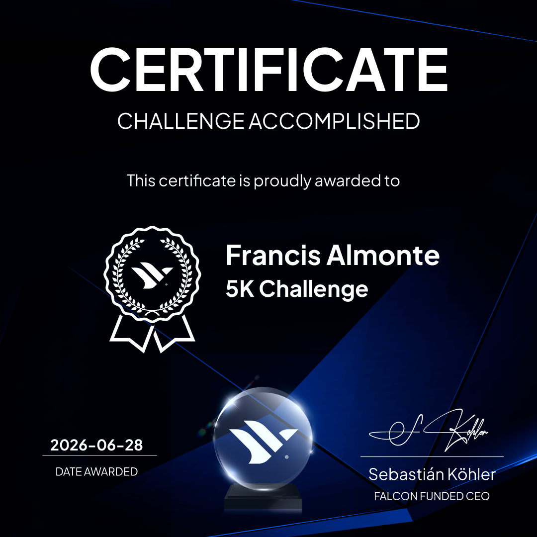 Falcon Funded - Certificate of Funded Account