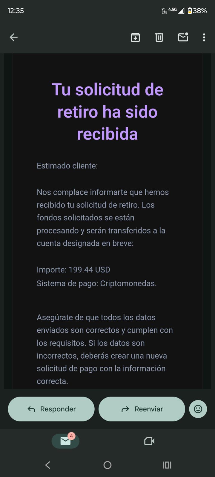 Withdrawal Proof from Funded Account